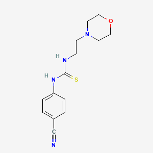 molecular formula C14H18N4OS B5570371 1-(4-Cyanophenyl)-3-[2-(morpholin-4-yl)ethyl]thiourea 