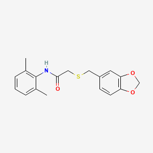 molecular formula C18H19NO3S B5570411 2-(1,3-benzodioxol-5-ylmethylsulfanyl)-N-(2,6-dimethylphenyl)acetamide 