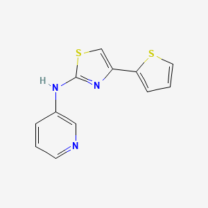 molecular formula C12H9N3S2 B5570512 N-(3-PYRIDYL)-N-[4-(2-THIENYL)-1,3-THIAZOL-2-YL]AMINE 