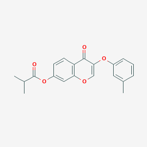 molecular formula C20H18O5 B5570591 [3-(3-Methylphenoxy)-4-oxochromen-7-yl] 2-methylpropanoate 