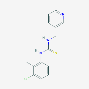 molecular formula C14H14ClN3S B5570627 N-(3-chloro-2-methylphenyl)-N'-(3-pyridylmethyl)thiourea 