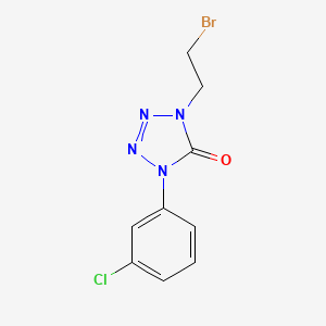 molecular formula C9H8BrClN4O B5570657 1-(2-BROMOETHYL)-4-(3-CHLOROPHENYL)-1,4-DIHYDRO-5H-1,2,3,4-TETRAAZOL-5-ONE 