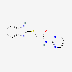 molecular formula C13H11N5OS B5570675 2-(1H-1,3-BENZODIAZOL-2-YLSULFANYL)-N-(PYRIMIDIN-2-YL)ACETAMIDE 