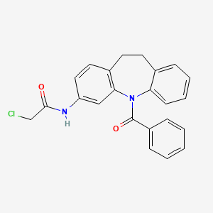 molecular formula C23H19ClN2O2 B5570729 N-(11-benzoyl-5,6-dihydrobenzo[b][1]benzazepin-2-yl)-2-chloroacetamide 