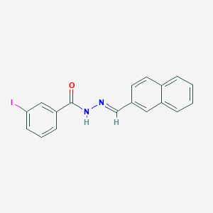 molecular formula C18H13IN2O B5570817 3-iodo-N-[(E)-naphthalen-2-ylmethylideneamino]benzamide 