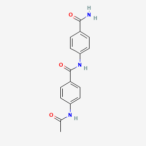 molecular formula C16H15N3O3 B5570822 N-(4-CARBAMOYLPHENYL)-4-ACETAMIDOBENZAMIDE 
