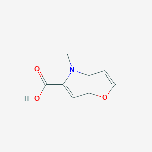 molecular formula C8H7NO3 B055709 4-methyl-4H-furo[3,2-b]pyrrole-5-carboxylic acid CAS No. 117613-30-6