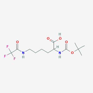 molecular formula C13H21F3N2O5 B557093 (S)-2-((tert-Butoxycarbonyl)amino)-6-(2,2,2-trifluoroacetamido)hexanoic acid CAS No. 16965-06-3