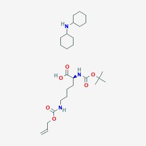 molecular formula C27H49N3O6 B557098 Dicyclohexylamine (S)-6-(((allyloxy)carbonyl)amino)-2-((tert-butoxycarbonyl)amino)hexanoate CAS No. 110637-52-0