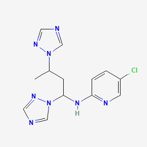molecular formula C13H15ClN8 B5571042 N-[1,3-bis(1,2,4-triazol-1-yl)butyl]-5-chloropyridin-2-amine 