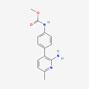 molecular formula C14H15N3O2 B5571048 methyl [4-(2-amino-6-methylpyridin-3-yl)phenyl]carbamate 