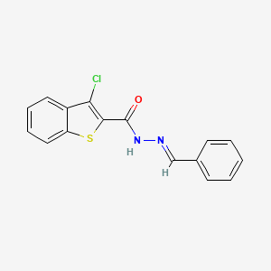 molecular formula C16H11ClN2OS B5571151 N'-benzylidene-3-chloro-1-benzothiophene-2-carbohydrazide 