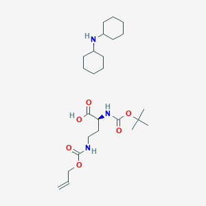 molecular formula C25H45N3O6 B557122 Dicyclohexylamine (S)-4-(((allyloxy)carbonyl)amino)-2-((tert-butoxycarbonyl)amino)butanoate CAS No. 327156-92-3