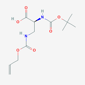 molecular formula C12H20N2O6 B557134 (S)-3-(((Allyloxy)carbonyl)amino)-2-((tert-butoxycarbonyl)amino)propanoic acid CAS No. 161561-83-7