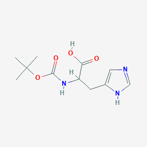 molecular formula C11H17N3O4 B557153 (tert-Butoxycarbonyl)-L-histidine CAS No. 17791-52-5