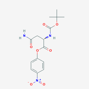 molecular formula C15H19N3O7 B557156 L-Asparagine, N2-[(1,1-dimethylethoxy)carbonyl]-, 4-nitrophenyl ester CAS No. 4587-33-1