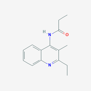 molecular formula C15H18N2O B5571581 N-(2-ethyl-3-methylquinolin-4-yl)propanamide 