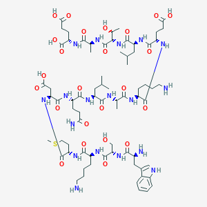 molecular formula C72H116N18O24S B055716 Chromogranin A-derived peptide, WE-14 CAS No. 115136-18-0