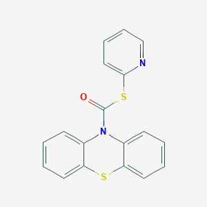 molecular formula C18H12N2OS2 B5571822 Phenothiazin-10-yl 2-pyridylthio ketone 