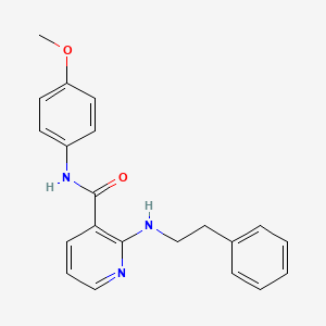 molecular formula C21H21N3O2 B5571827 N-(4-methoxyphenyl)-2-[(2-phenylethyl)amino]pyridine-3-carboxamide 