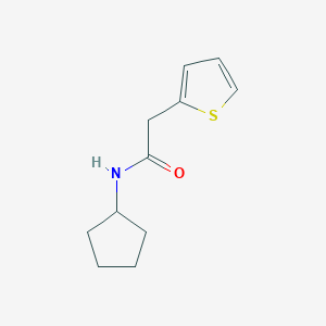 molecular formula C11H15NOS B5571868 N-cyclopentyl-2-(thiophen-2-yl)acetamide 