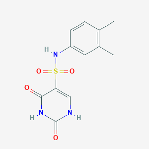 molecular formula C12H13N3O4S B5571944 N-(3,4-dimethylphenyl)-2-hydroxy-6-oxo-1,6-dihydropyrimidine-5-sulfonamide 