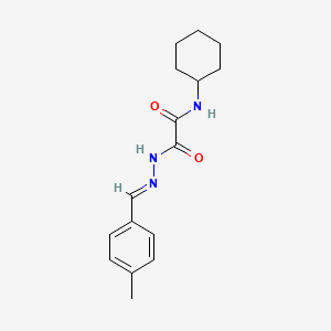 molecular formula C16H21N3O2 B5571962 N-cyclohexyl-N'-[(E)-(4-methylphenyl)methylideneamino]oxamide 