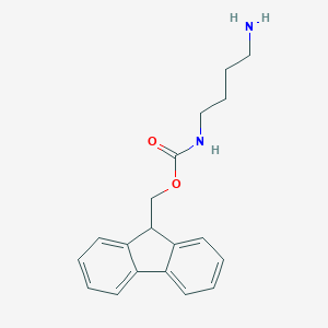 molecular formula C19H22N2O2 B557202 9H-fluoren-9-ylmethyl N-(4-aminobutyl)carbamate CAS No. 117048-49-4