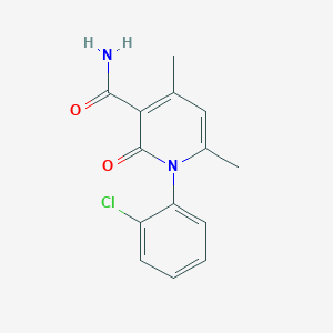 molecular formula C14H13ClN2O2 B5572067 1-(2-chlorophenyl)-4,6-dimethyl-2-oxo-1,2-dihydro-3-pyridinecarboxamide 