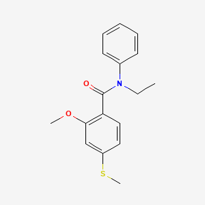 molecular formula C17H19NO2S B5572093 N-ethyl-2-methoxy-4-(methylsulfanyl)-N-phenylbenzamide 