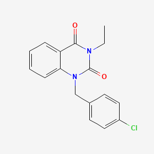 molecular formula C17H15ClN2O2 B5572173 1-(4-chlorobenzyl)-3-ethylquinazoline-2,4(1H,3H)-dione 