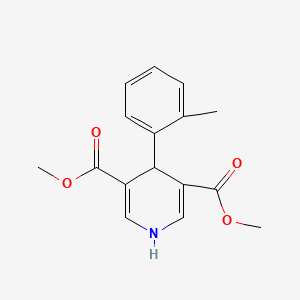 molecular formula C16H17NO4 B5572191 3,5-DIMETHYL 4-(2-METHYLPHENYL)-1,4-DIHYDROPYRIDINE-3,5-DICARBOXYLATE 