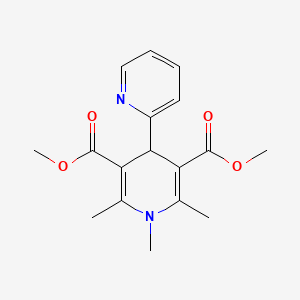molecular formula C17H20N2O4 B5572214 DIMETHYL 1,2,6-TRIMETHYL-4-(2-PYRIDYL)-1,4-DIHYDRO-3,5-PYRIDINEDICARBOXYLATE 