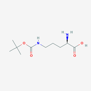 molecular formula C10H20N2O4 B557224 (R)-2-Amino-5-((tert-butoxycarbonyl)amino)pentanoic acid CAS No. 184576-63-4