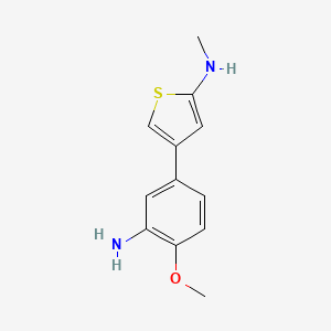molecular formula C12H14N2OS B5572254 4-(3-amino-4-methoxyphenyl)-N-methylthiophen-2-amine 