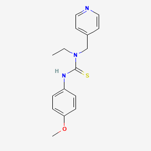 molecular formula C16H19N3OS B5572258 1-Ethyl-3-(4-methoxyphenyl)-1-(pyridin-4-ylmethyl)thiourea 