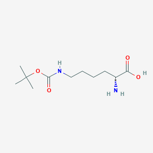 molecular formula C11H22N2O4 B557226 (R)-2-Amino-6-((tert-butoxycarbonyl)amino)hexanoic acid CAS No. 31202-69-4