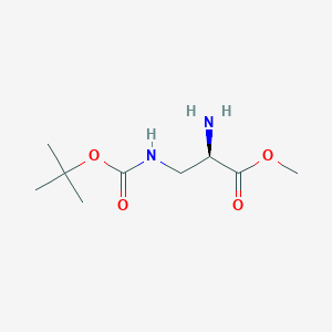 molecular formula C9H18N2O4 B557229 (R)-Methyl 2-amino-3-((tert-butoxycarbonyl)amino)propanoate CAS No. 363191-25-7
