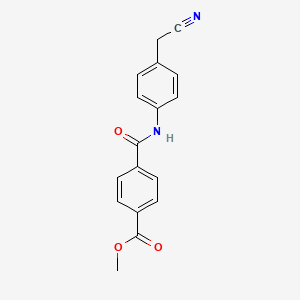 molecular formula C17H14N2O3 B5572319 Methyl 4-{[4-(cyanomethyl)phenyl]carbamoyl}benzoate 