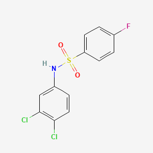 molecular formula C12H8Cl2FNO2S B5572540 N-(3,4-dichlorophenyl)-4-fluorobenzenesulfonamide 