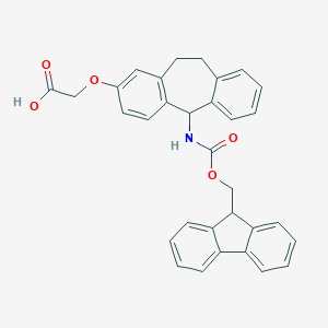 B557257 2-((5-((((9H-Fluoren-9-yl)methoxy)carbonyl)amino)-10,11-dihydro-5H-dibenzo[a,d][7]annulen-2-yl)oxy)acetic acid CAS No. 212783-75-0