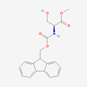 molecular formula C19H19NO5 B557266 (S)-Methyl 2-((((9H-fluoren-9-yl)methoxy)carbonyl)amino)-3-hydroxypropanoate CAS No. 82911-78-2