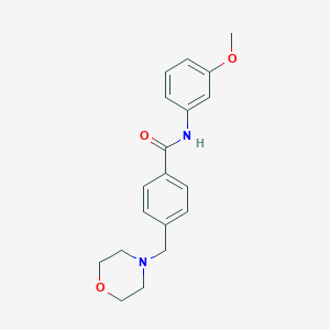 molecular formula C19H22N2O3 B5572685 N-(3-methoxyphenyl)-4-(morpholin-4-ylmethyl)benzamide 