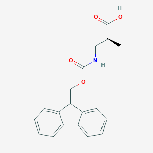 molecular formula C19H19NO4 B557279 (S)-3-((((9H-Fluoren-9-yl)methoxy)carbonyl)amino)-2-methylpropanoic acid CAS No. 203854-58-4