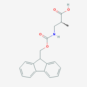 molecular formula C19H19NO4 B557281 (R)-3-((((9H-fluoren-9-yl)methoxy)carbonyl)amino)-2-methylpropanoic acid CAS No. 211682-15-4