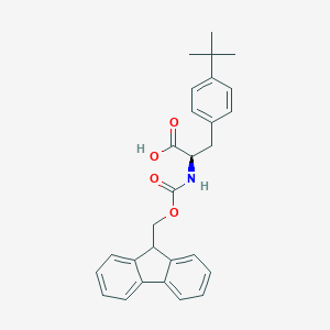 molecular formula C28H29NO4 B557283 (R)-2-((((9H-Fluoren-9-yl)methoxy)carbonyl)amino)-3-(4-(tert-butyl)phenyl)propanoic acid CAS No. 252049-14-2