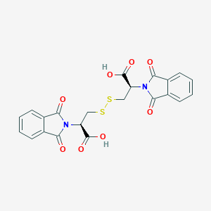 molecular formula C22H16N2O8S2 B055730 (2R)-3-[[(2R)-2-carboxy-2-(1,3-dioxoisoindol-2-yl)ethyl]disulfanyl]-2-(1,3-dioxoisoindol-2-yl)propanoic acid CAS No. 29588-96-3