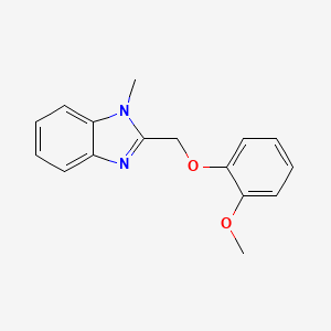 molecular formula C16H16N2O2 B5573016 2-[(2-METHOXYPHENOXY)METHYL]-1-METHYL-1H-1,3-BENZODIAZOLE 