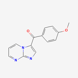 molecular formula C14H11N3O2 B5573140 Imidazo[1,2-a]pyrimidin-3-yl-(4-methoxyphenyl)methanone 