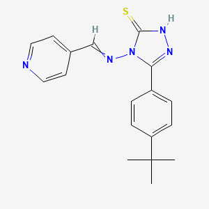 molecular formula C18H19N5S B5573168 3-(4-tert-butylphenyl)-4-(pyridin-4-ylmethylideneamino)-1H-1,2,4-triazole-5-thione 
